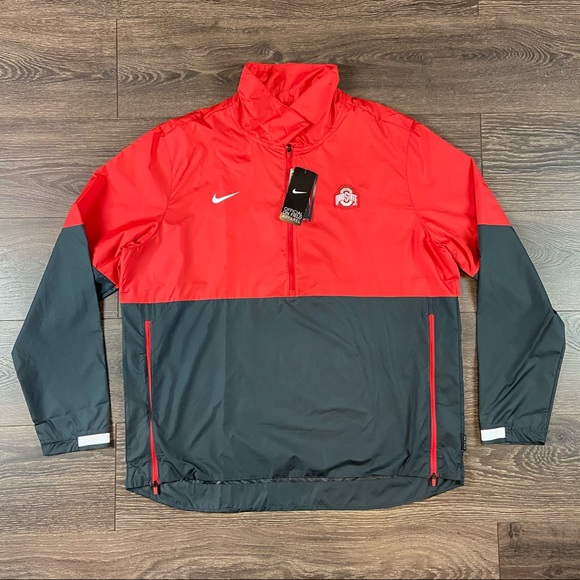 Nike Ohio State Buckeyes Men’s Red & Gray College Track Jacket Windbreaker Sz XL - Picture 2 of 7